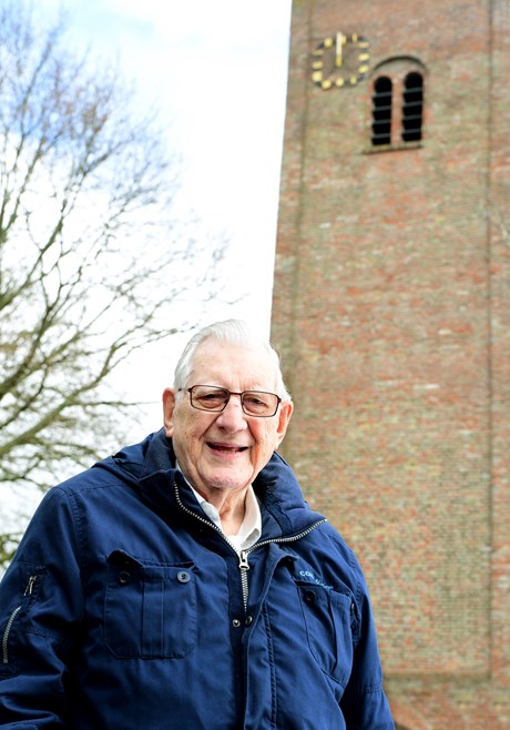 Dick Barten voor de Allemanskerk